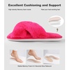image:imageAnkis Memory Foam Fuzzy Slippers for WomenOpen Toe House ShoesHot Pink