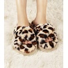 image:imageAnkis Memory Foam Fuzzy Slippers for WomenOpen Toe House ShoesLeopard