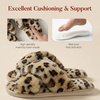 image:imageAnkis Memory Foam Fuzzy Slippers for WomenOpen Toe House ShoesLeopard Brown
