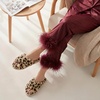image:imageAnkis Memory Foam Fuzzy Slippers for WomenOpen Toe House ShoesLeopard Brown