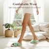 image:imageAnkis Memory Foam Fuzzy Slippers for WomenOpen Toe House ShoesMint Green