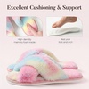 image:imageAnkis Memory Foam Fuzzy Slippers for WomenOpen Toe House ShoesMulticolor