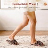image:imageAnkis Memory Foam Fuzzy Slippers for WomenOpen Toe House ShoesPink Leopard
