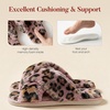 image:imageAnkis Memory Foam Fuzzy Slippers for WomenOpen Toe House ShoesPink Leopard