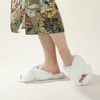 image:imageAnkis Memory Foam Fuzzy Slippers for WomenOpen Toe House ShoesPure White