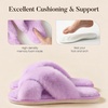 image:imageAnkis Memory Foam Fuzzy Slippers for WomenOpen Toe House ShoesPurple