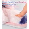 image:imageAnkis Memory Foam Fuzzy Slippers for WomenOpen Toe House ShoesRainbow
