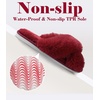 image:imageAnkis Memory Foam Fuzzy Slippers for WomenOpen Toe House ShoesRed