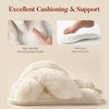 image:imageAnkis Memory Foam Fuzzy Slippers for WomenOpen Toe House ShoesWhite