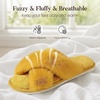 image:imageAnkis Memory Foam Fuzzy Slippers for WomenOpen Toe House ShoesYellow