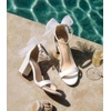 image:imageAnkis White Heels Bridal Shoes Women Heel with Bow Dress Wedding Shoes for BrideWhite