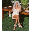 image:imageAnkis White Heels Bridal Shoes Women Heel with Bow Dress Wedding Shoes for BrideWhite