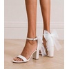 image:imageAnkis White Heels Bridal Shoes Women Heel with Bow Dress Wedding Shoes for BrideWhite