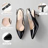image:imageAnkis Womens Slingback Kitten Heels Closed Pointed Toe 25in Dress PumpsBlack Patent