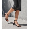 image:imageAnkis Strappy Heels for Women Square Open Toe Chunky Dressy Block HeelsBlack