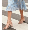 image:imageAnkis Strappy Heels for Women Square Open Toe Chunky Dressy Block HeelsNude
