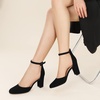 image:imageAnkis 3 Inch Closed Toe Heels for Women Chunky Block Heels Pumps ShoesBlack Nubuck