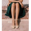 image:imageAnkis 3 Inch Closed Toe Heels for Women Chunky Block Heels Pumps ShoesNude Suede
